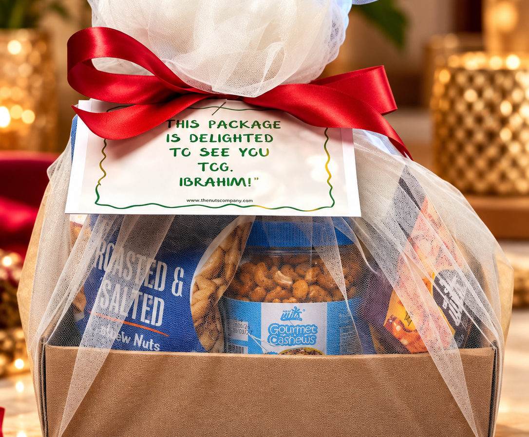 Gourmet Cashews thoughtfully presented as a gift