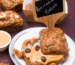 Banana bread & butter breakfast spread made Gourmet Cashews whole cashew nuts and Gourmet Cashews cashew butter & a cheese stick callout with banana bread written on it.
